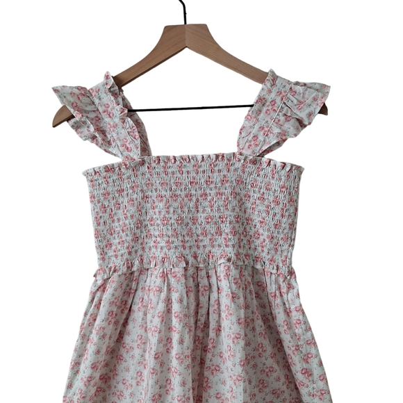 Janie and Jack The Emily floral smocked Sundress Dress Petal pink - Picture 3 of 9